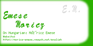 emese moricz business card